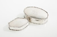 Lot 357 - TWO SILVER SNUFF BOXES the larger by maker...