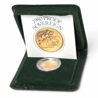 Lot 1570 - CASED ELIZABETH II GOLD PROOF FULL SOVEREIGN...