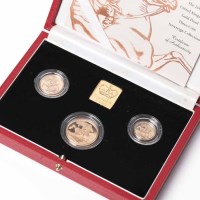 Lot 1572 - UNITED KINGDOM GOLD PROOF THREE-COIN SOVEREIGN...