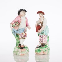 Lot 482 - PAIR OF 19TH CENTURY DERBY PORCELAIN FIGURES...