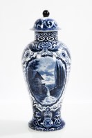 Lot 532 - 19TH CENTURY DUTCH DELFT 'RUSTIQUE' VASE WITH...