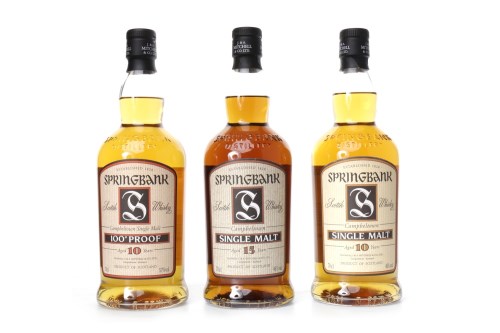 Lot 1145 - SPRINGBANK AGED 10 YEARS 100° PROOF Active....