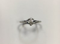 Lot 1648 - DIAMOND SOLITAIRE RING the pear cut diamond of...