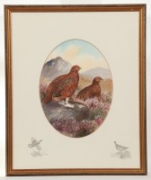 Lot 1732 - * ROBERT W. MILLIKEN, PAIR OF RED GROUSE...