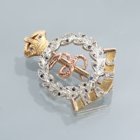 Lot 1440 - ROYAL ARMY MEDICAL CORPS 18 CARAT GOLD AND...