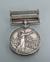 Lot 1468 - EDWARD VII SOUTH AFRICA MEDAL awarded to 2120,...