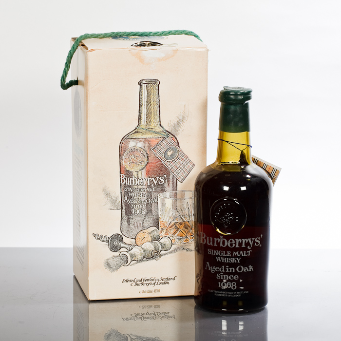 Burberrys' SINGLE MALT WHISKY Aged in Oak since 1968