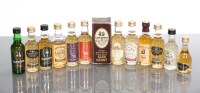 Lot 864 - 13 ASSORTED SINGLE MALT WHISKY MINIATURES...