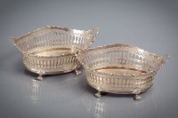 Lot 6 - PAIR OF EDWARDIAN SILVER BONBON BASKETS each...