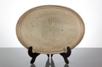Lot 14 - 20TH CENTURY SILVER PLATED OVAL PRESENTATION...