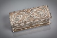 Lot 24 - LATE VICTORIAN SILVER PIN BOX of rectangular...