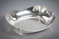 Lot 37 - GEORGE V SILVER DISH of lobed rectangular form,...