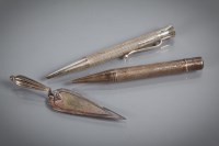 Lot 42 - SAMSON MORDEN ENGINE TURNED SILVER PROPELLING...