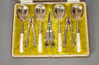 Lot 47 - SET OF VICTORIAN SILVER PLATED NUTCRACKERS AND...