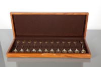 Lot 54 - CASED JOHN PINCHES SILVER SET OF TWELVE RSPB...