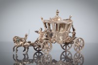Lot 64 - SILVER MODEL OF THE CORONATION COACH the roof...
