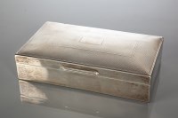 Lot 75 - SILVER CIGARETTE CASKET with engine turned...