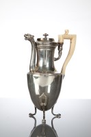 Lot 78 - EARLY 20TH CENTURY DUTCH SILVER COFFEE POT of...