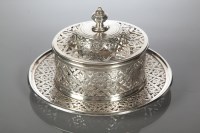 Lot 80 - VICTORIAN SILVER CIRCULAR PIERCED BUTTER DISH...