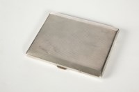 Lot 86 - SILVER ENGINE TURNED CIGARETTE CASE with...