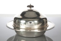Lot 98 - SILVER MUFFIN DISH of circular form Sheffield...