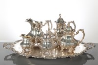 Lot 103 - LARGE OVAL SILVER PLATED TWO HANDLED TRAY with...