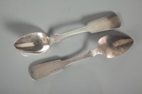 Lot 105 - SET OF SIX AMERICAN SILVER FIDDLE PATTERN...
