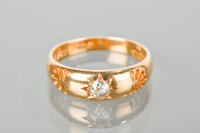 Lot 1105 - VICTORIAN DIAMOND RING with a single star set...
