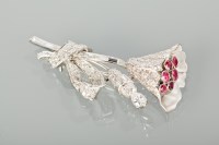 Lot 1106 - IMPRESSIVE ART DECO STYLE DIAMOND AND RUBY...