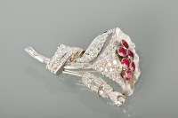 Lot 1115 - IMPRESSIVE ART DECO STYLE DIAMOND AND RUBY...