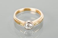 Lot 1121 - DIAMOND SOLITAIRE RING set with a brilliant...