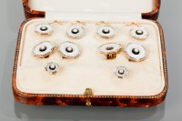 Lot 1123 - ART DECO PEARL, ENAMEL AND MOTHER OF PEARL...