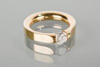 Lot 1131 - DIAMOND SOLITAIRE RING BY NIESSING tension set...