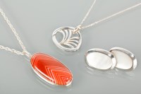 Lot 1140 - GROUP OF SILVER JEWELLERY comprising a...