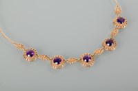 Lot 1160A - MID TWENTIETH CENTURY AMETHYST NECKLET set...