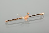 Lot 1177 - EARLY TWENTIETH CENTURY PHEASANT BROOCH the...