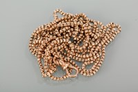 Lot 1183 - NINE CARAT GOLD CHAIN 156cm long, 24.3g