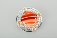 Lot 1209 - SCOTTISH STERLING SILVER AGATE AND CITRINE...