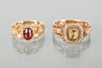Lot 1232 - LATE EIGHTEENTH CENTURY CITRINE RING the foil...