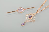 Lot 1242 - EARLY TWENTIETH CENTURY AMETHYST AND SEED...