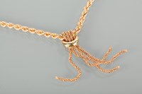 Lot 1245 - NINE CARAT GOLD ROPE TWIST NECKLACE with...