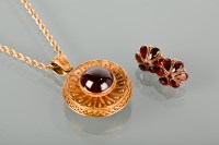 Lot 1246 - VICTORIAN PENDANT ON CHAIN of circular form,...