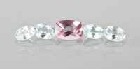 Lot 1251 - UNMOUNTED PINK SAPPHIRE the oval mixed cut...