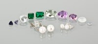Lot 1252 - GROUP OF UNMOUNTED GEM STONES including two...
