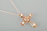 Lot 1260 - UNUSUAL FOURTEEN CARAT GOLD OPAL AND...