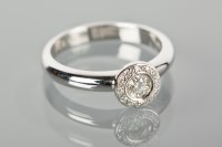 Lot 1302 - UNUSUAL DIAMOND SOLITAIRE RING the brilliant...