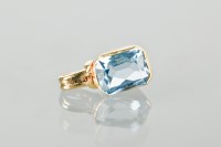 Lot 1324 - TOPAZ PENDANT the radiant cut blue topaz...