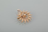 Lot 1365 - EDWARDIAN SEED PEARL SET FLOWER BROOCH of...