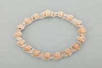 Lot 1372 - CONTINENTAL SILVER GILT NECKLACE of woven form,...