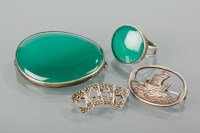 Lot 1401 - GROUP OF SILVER JEWELLERY including a Robert...